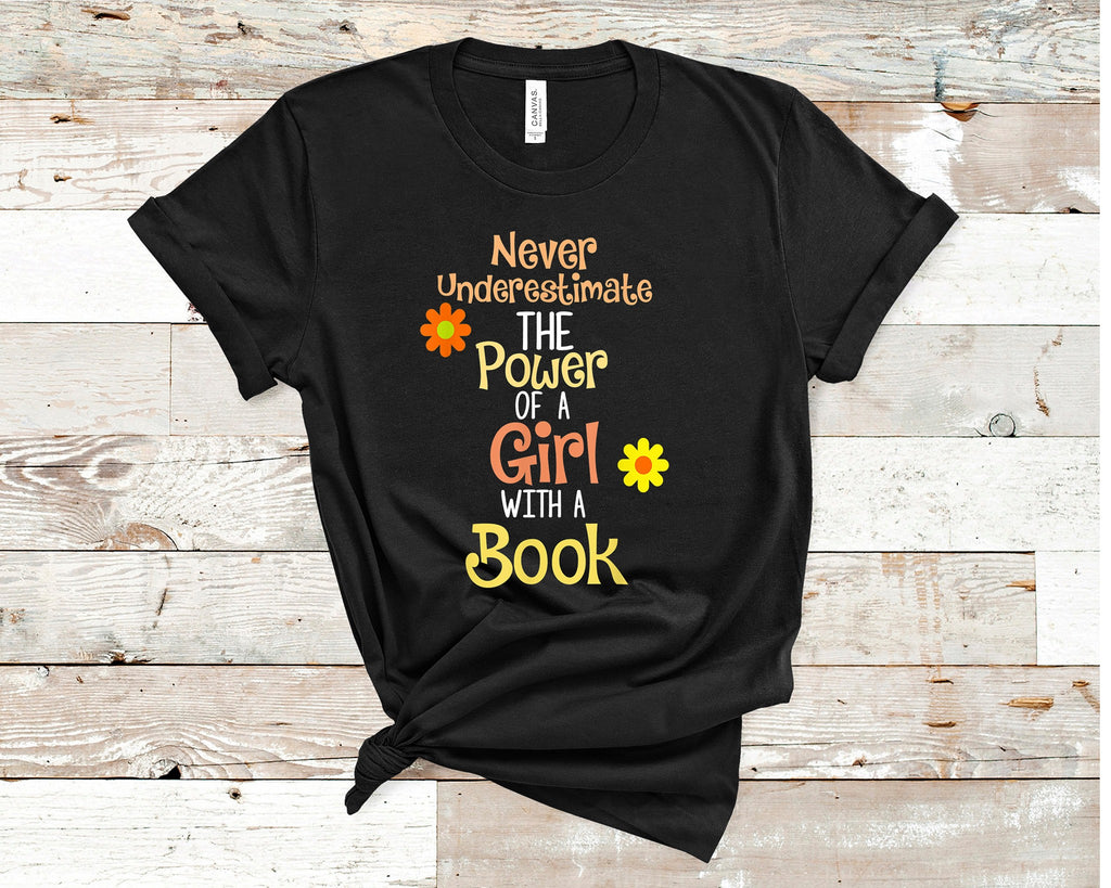 Book Girl Tee Custom Print T-Shirts - Arrow Trend Leggings