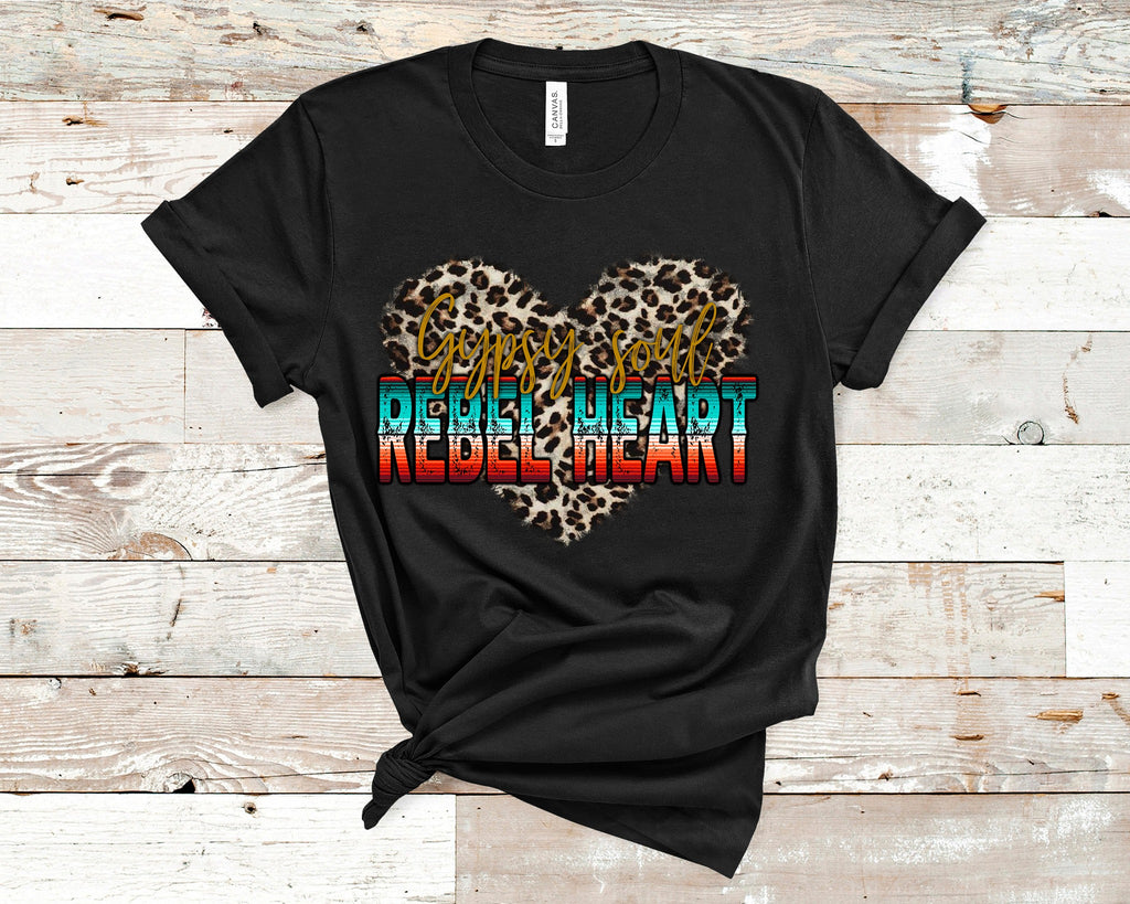 Rebel Heart T-Shirt Cute and Fun Custom Print Tee's - Arrow Trend Leggings