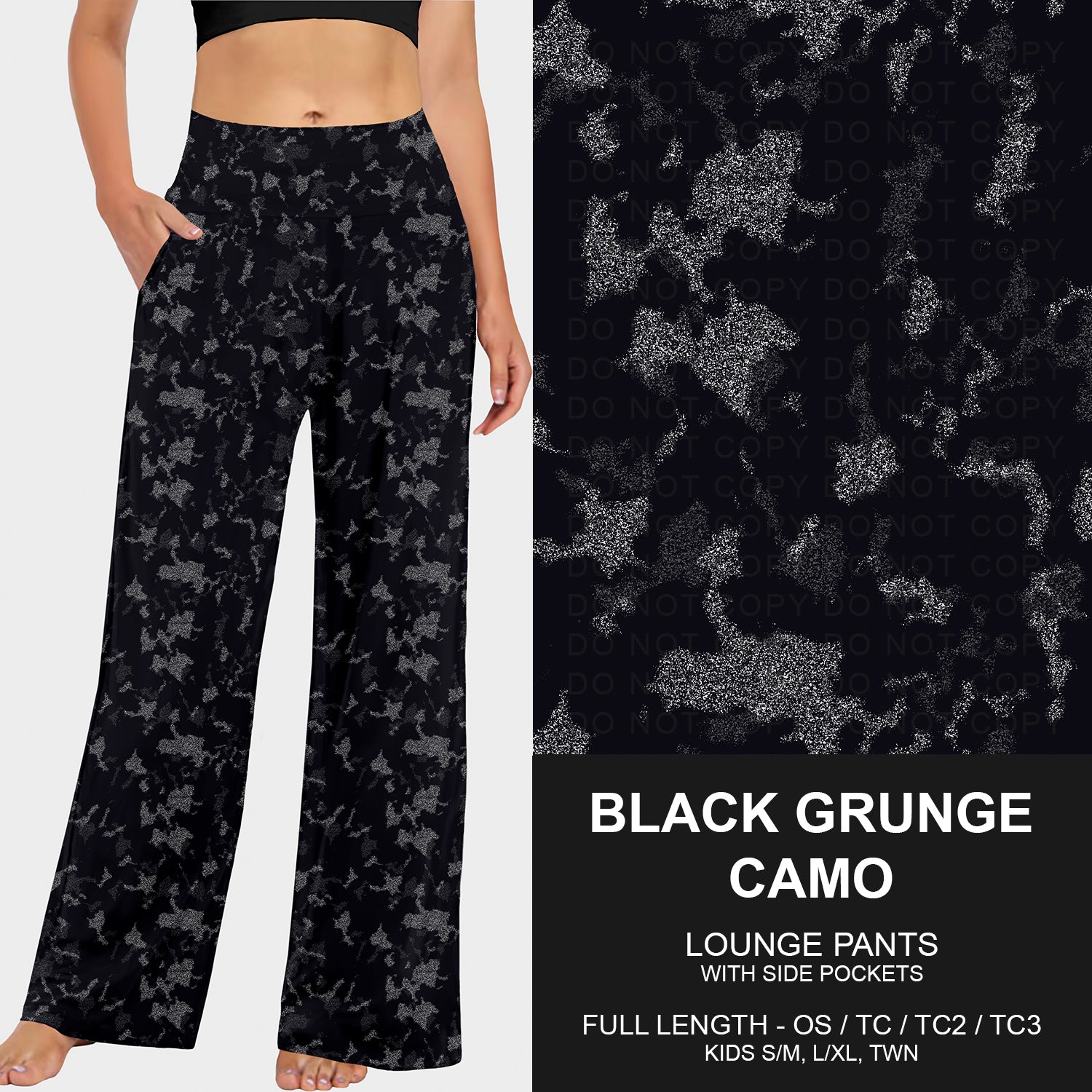 Pre-Order Black Grunge Camo Lounge Pants (ETA: mid Nov.)