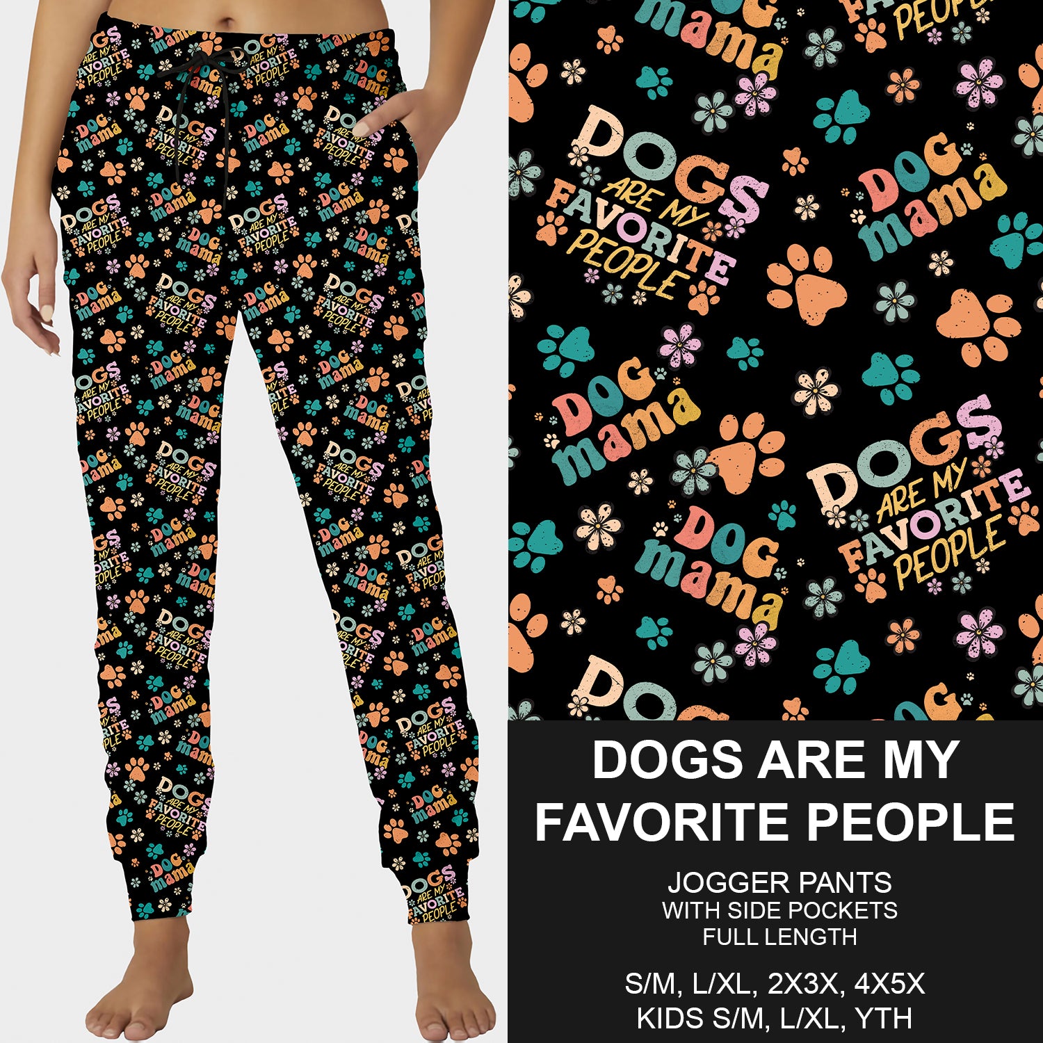 Pre-Order - Dogs Are My Favorite People Joggers (ETA late May)