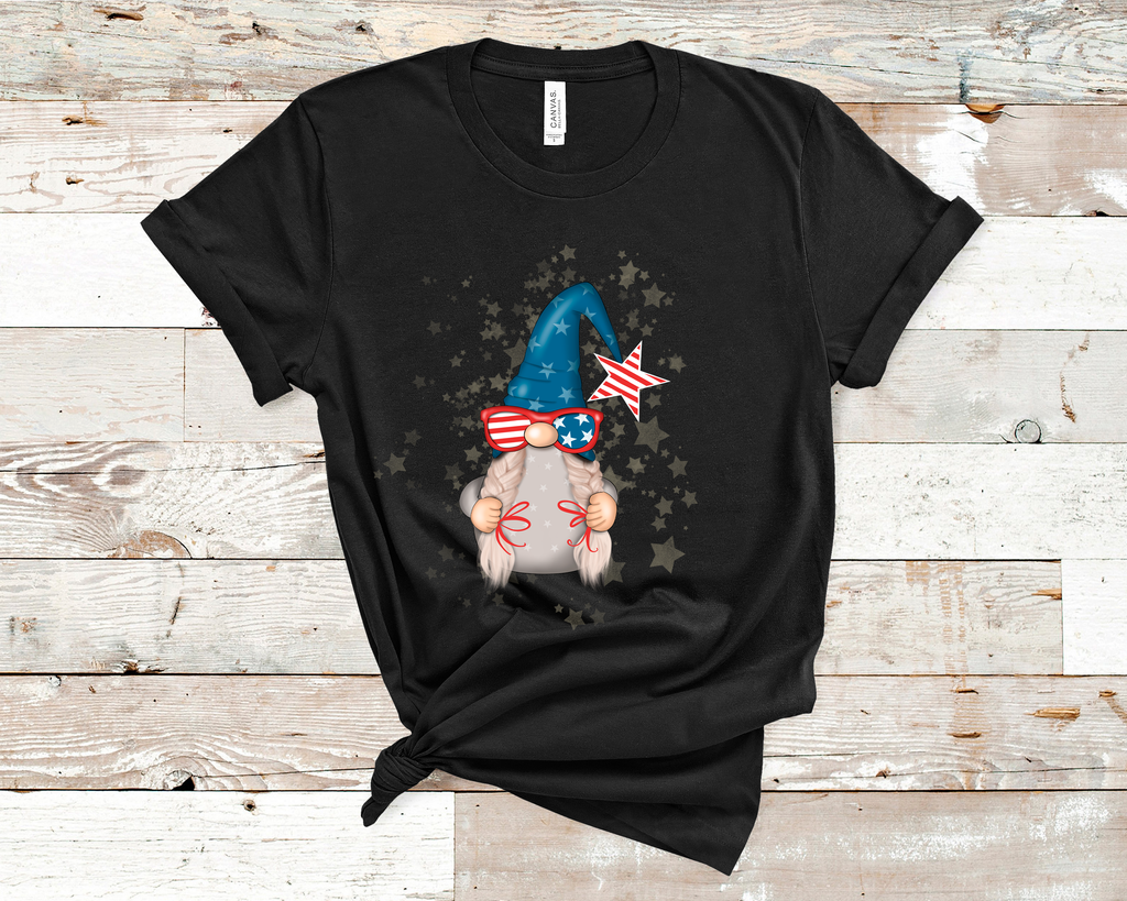 Patriotic Gnomes Tee Custom Print Gnome T-Shirts - Arrow Trend Leggings