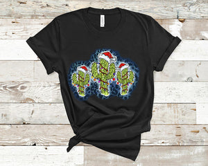 Cactus Christmas T-Shirt (Made to Order)