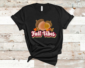 Fall Vibes Acorns T-Shirt (Made to Order)