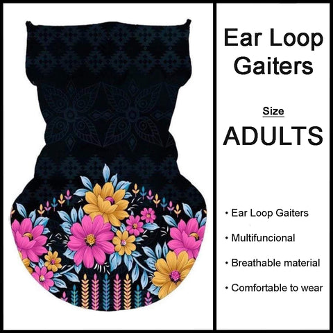 Floral Gaiter Custom Print Fashion Gaiters with Ear Loops Face Covering - Arrow Trend Leggings
