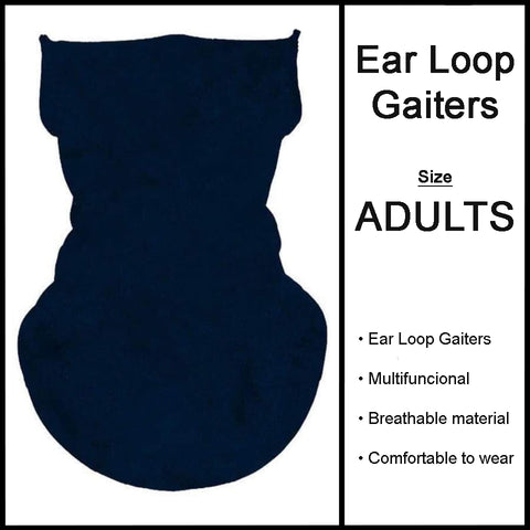 Navy Gaiter Custom Print Fashion Gaiters with Ear Loops Face Covering - Arrow Trend Leggings