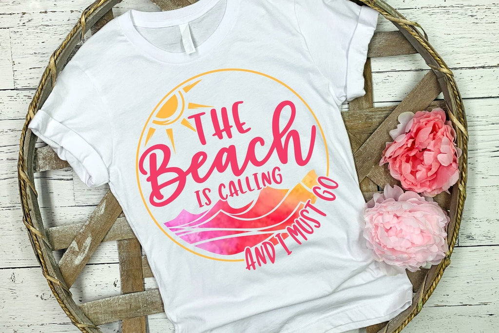 Beach is Calling Tee Custom Print T-Shirts 