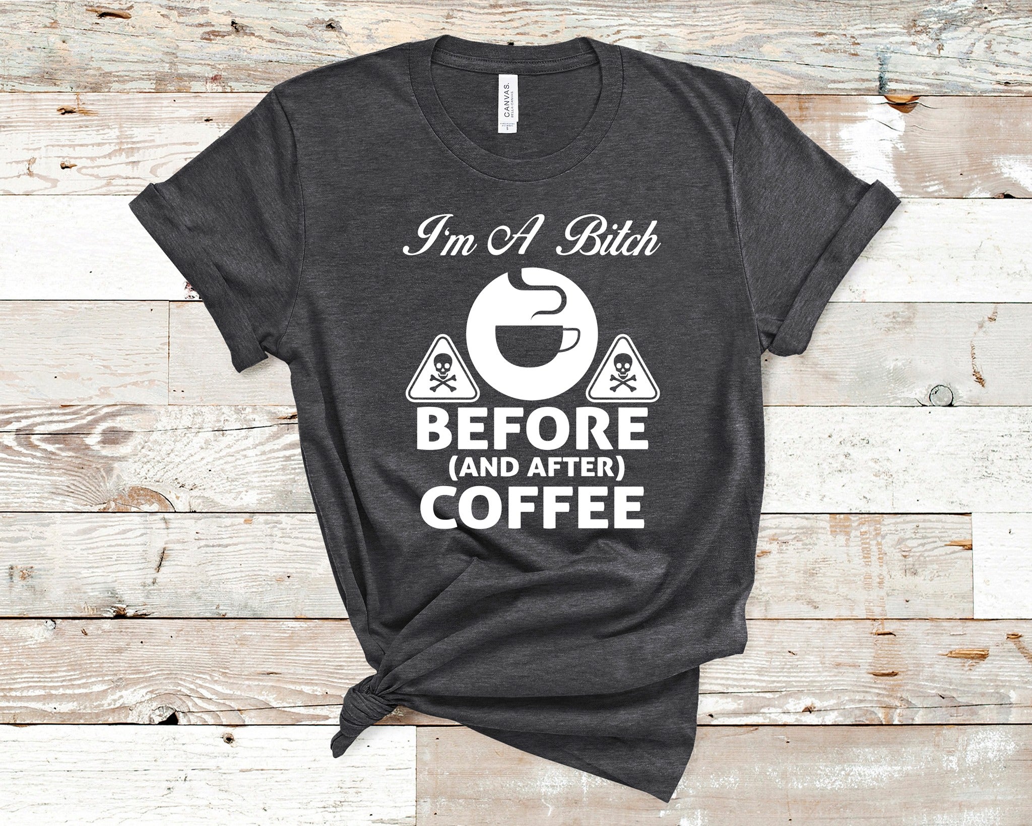 Before and After Coffee T-Shirt (Made to Order)