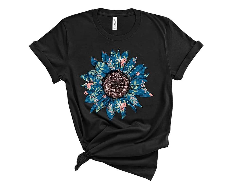 Floral Sunflower Tee Cute and Fun Custom Print T-Shirts - Arrow Trend Leggings