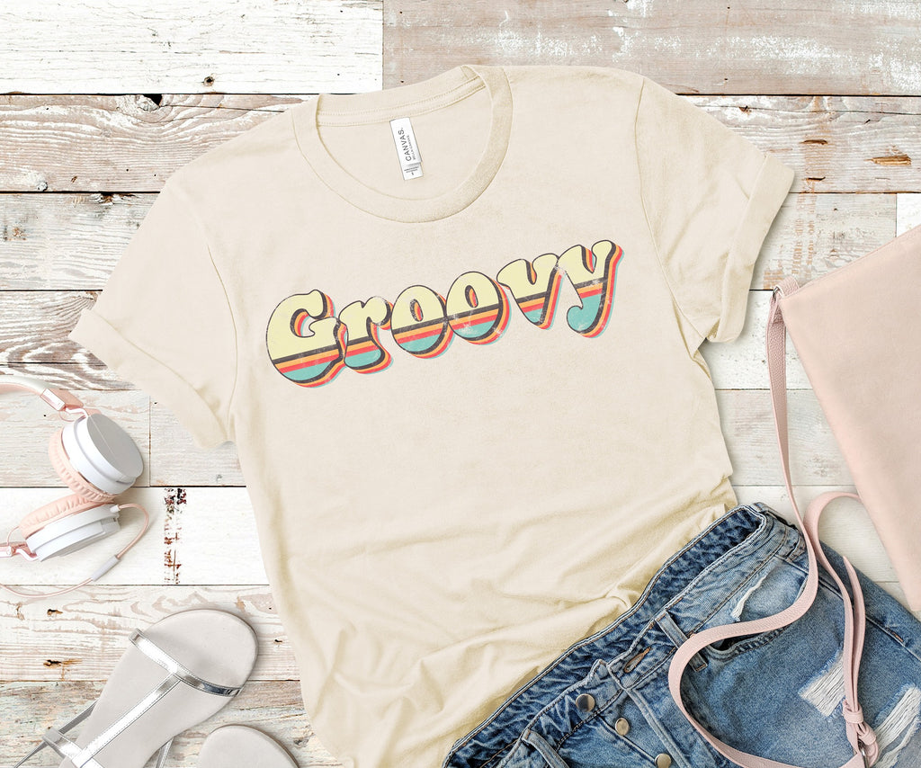 Groovy T-Shirt Cute and Fun Custom Print Tee's - Arrow Trend Leggings