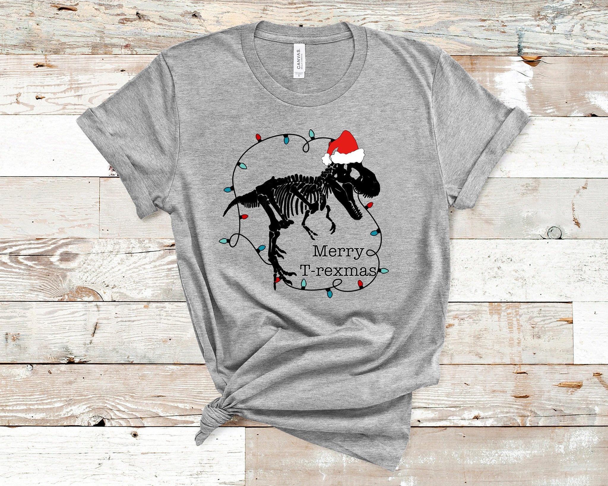 Merry T-rexmas Christmas T-Shirt (Made to Order)