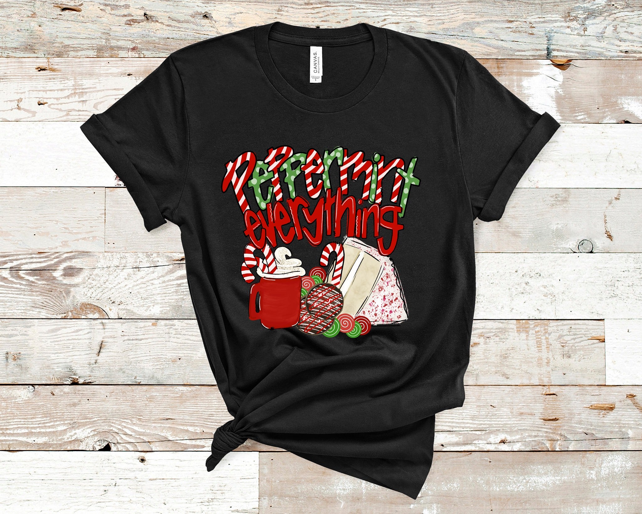 Peppermint Everything Christmas T-Shirt (Made to Order)
