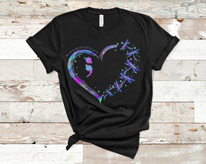 Suicide Awareness Heart T-Shirt (Made to Order)