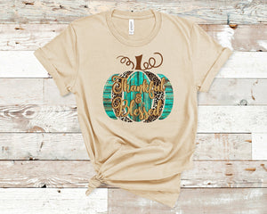 Thankful & Blessed Pumpkin T-Shirt (Made to Order)