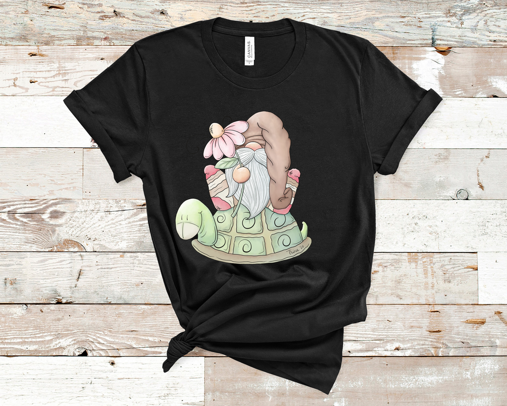 Turtle Gnome Tee Custom Print Gnome T-Shirts 