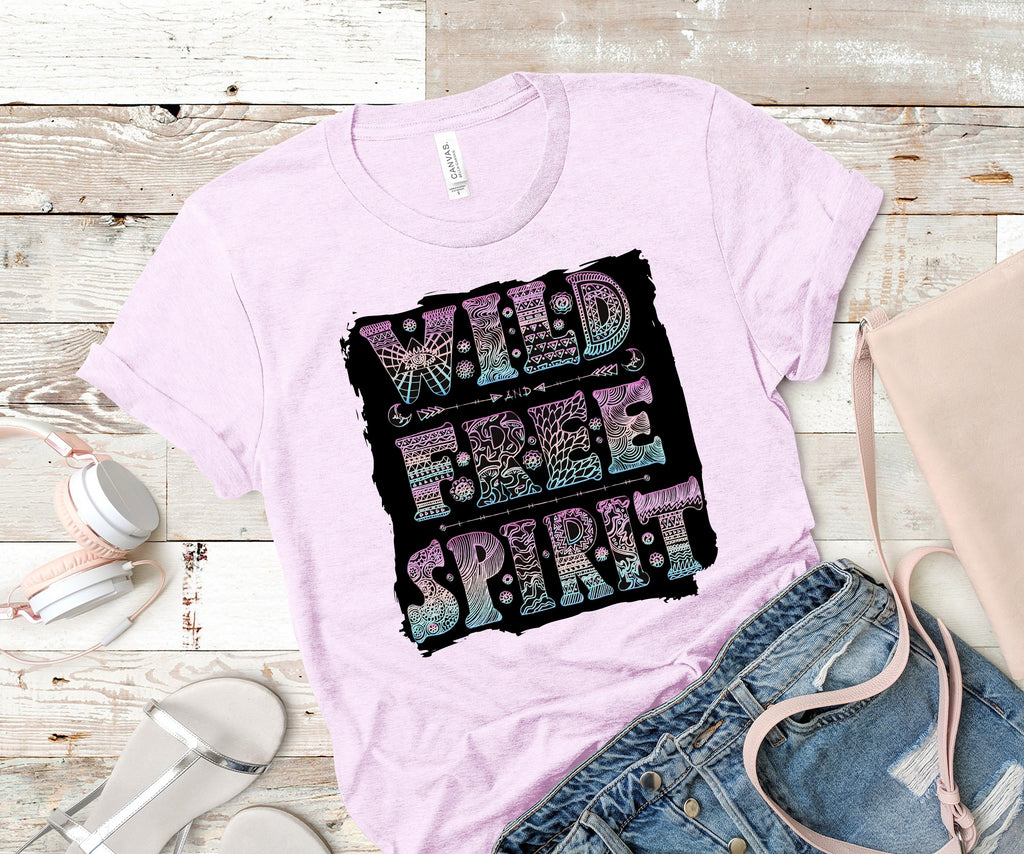 Wild Free Spirit T-Shirt Cute and Fun Custom Print Tee's - Arrow Trend Leggings